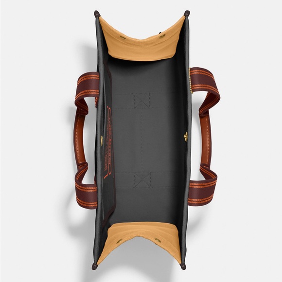 Coach Tote In Signature Jacquard Black NWT - Picture 4 of 8